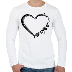 PRINTFASHION outdoor szív - Férfi hosszú ujjú póló - Fehér