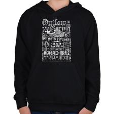 PRINTFASHION outlaw - Gyerek kapucnis pulóver - Fekete gyerek pulóver, kardigán