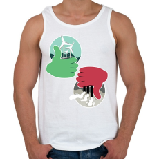 PRINTFASHION Óvd a természetet!  - Férfi atléta - Fehér