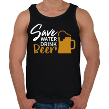PRINTFASHION Óvd a vizet, igyál sört - Férfi atléta - Fekete atléta, trikó