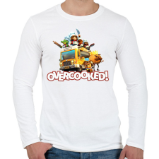 PRINTFASHION Overcooked csapat - Férfi hosszú ujjú póló - Fehér férfi póló