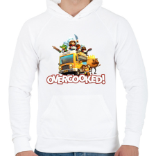 PRINTFASHION Overcooked csapat - Férfi kapucnis pulóver - Fehér férfi pulóver, kardigán