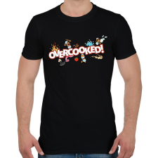 PRINTFASHION Overcooked - Férfi póló - Fekete férfi póló