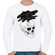 PRINTFASHION Overthink - Férfi pulóver - Fehér férfi pulóver, kardigán