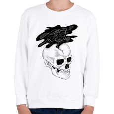 PRINTFASHION Overthink - Gyerek pulóver - Fehér