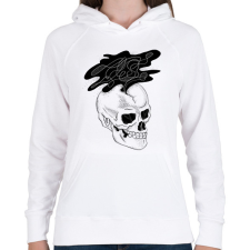 PRINTFASHION Overthink - Női kapucnis pulóver - Fehér női pulóver, kardigán