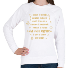 PRINTFASHION Óvó néni vagyok és nem lennék semmi más - Női pulóver - Fehér női pulóver, kardigán
