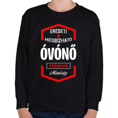 PRINTFASHION Óvónő prémium minőség - Gyerek pulóver - Fekete