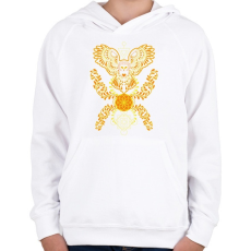 PRINTFASHION owl joga2 - Gyerek kapucnis pulóver - Fehér