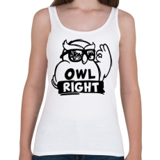 PRINTFASHION Owl right - Női atléta - Fehér