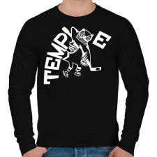 PRINTFASHION Owl temple hockey - Férfi pulóver - Fekete férfi pulóver, kardigán