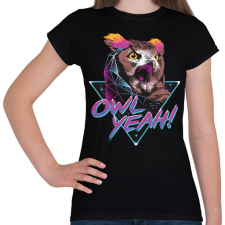 PRINTFASHION Owl yeah! - Női póló - Fekete női póló