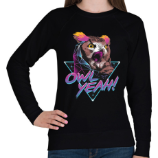 PRINTFASHION Owl yeah! - Női pulóver - Fekete