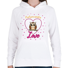 PRINTFASHION Owl you need is - Női kapucnis pulóver - Fehér