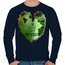 PRINTFASHION Oxigénem - Férfi pulóver - Sötétkék férfi pulóver, kardigán