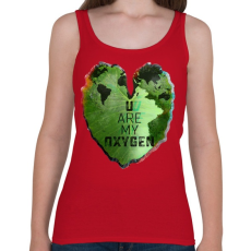 PRINTFASHION Oxigénem - Női atléta - Cseresznyepiros