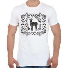 PRINTFASHION Őz az erdőben - Férfi póló - Fehér