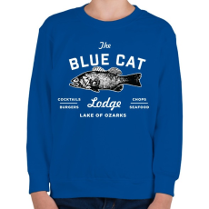 PRINTFASHION Ozark / Blue Cat Lodge - Gyerek pulóver - Királykék