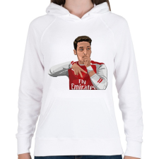 PRINTFASHION Özil - Női kapucnis pulóver - Fehér női pulóver, kardigán