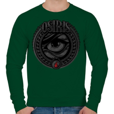 PRINTFASHION Ozirisz - Férfi pulóver - Sötétzöld