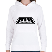 PRINTFASHION P1 Harmony Black - Női kapucnis pulóver - Fehér női pulóver, kardigán