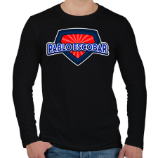 PRINTFASHION PABLO ESCOBAR - Férfi hosszú ujjú póló - Fekete férfi póló