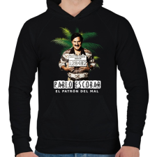 PRINTFASHION pablo escobar - Férfi kapucnis pulóver - Fekete férfi pulóver, kardigán