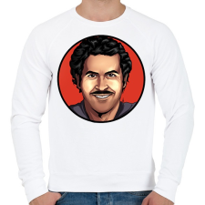 PRINTFASHION Pablo Escobar - Férfi pulóver - Fehér férfi pulóver, kardigán