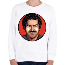 PRINTFASHION Pablo Escobar - Gyerek pulóver - Fehér