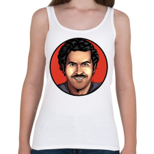 PRINTFASHION Pablo Escobar - Női atléta - Fehér női trikó