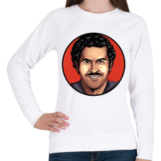 PRINTFASHION Pablo Escobar - Női pulóver - Fehér