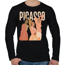 PRINTFASHION Pablo Picasso - Avignoni kisasszonyok - Férfi hosszú ujjú póló - Fekete férfi póló
