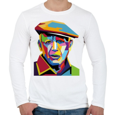 PRINTFASHION Pablo Picasso - Önarckép - Férfi hosszú ujjú póló - Fehér férfi póló