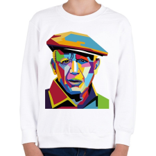 PRINTFASHION Pablo Picasso - Önarckép - Gyerek pulóver - Fehér gyerek pulóver, kardigán