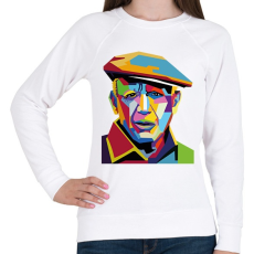 PRINTFASHION Pablo Picasso - Önarckép - Női pulóver - Fehér