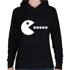 PRINTFASHION Pac-man - páros - Női kapucnis pulóver - Fekete
