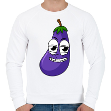 PRINTFASHION Padlizsán - Férfi pulóver - Fehér férfi pulóver, kardigán