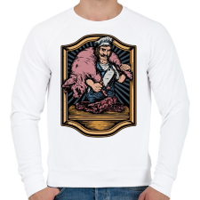 PRINTFASHION Paint of Hentes - Férfi pulóver - Fehér férfi pulóver, kardigán