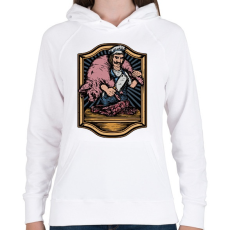 PRINTFASHION Paint of Hentes - Női kapucnis pulóver - Fehér