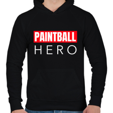PRINTFASHION PAINTBALL HERO - Férfi kapucnis pulóver - Fekete férfi pulóver, kardigán