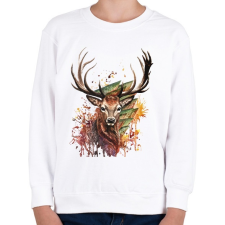 PRINTFASHION Painted Deer - Gyerek pulóver - Fehér gyerek pulóver, kardigán