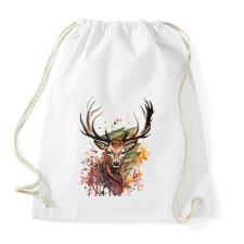 PRINTFASHION Painted Deer - Sportzsák, Tornazsák - Fehér tornazsák