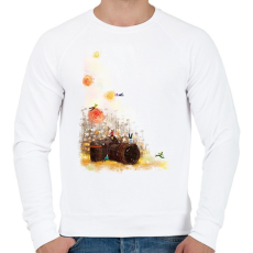 PRINTFASHION Painted Digital Camera - Férfi pulóver - Fehér