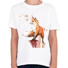 PRINTFASHION Painted Fox - Gyerek póló - Fehér