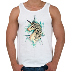 PRINTFASHION Painted Unicorn - Férfi atléta - Fehér