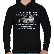 PRINTFASHION Pajero - Férfi kapucnis pulóver - Fekete