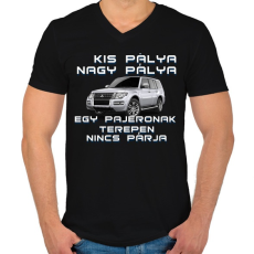 PRINTFASHION Pajero - Férfi V-nyakú póló - Fekete