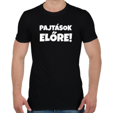 PRINTFASHION PAJTÁSOK ELŐRE - Férfi póló - Fekete