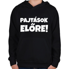 PRINTFASHION PAJTÁSOK ELŐRE - Gyerek kapucnis pulóver - Fekete
