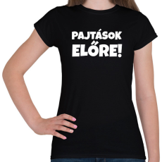 PRINTFASHION PAJTÁSOK ELŐRE - Női póló - Fekete